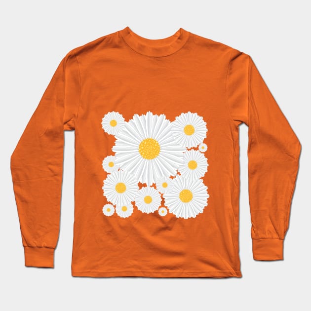 Karen's Daisies Long Sleeve T-Shirt by DQDesigns By Chele